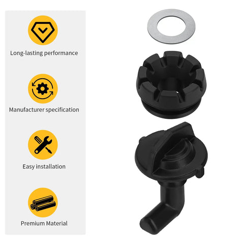 Beefed Up Hood Latch Toggles With Grommets And Washers Kit For Polaris RZR UTV Models shown with washer and grommet