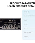 Compact Mini AC DC Power Supply Module Brings Solid 12 Volt 1.8 Amp Juice to Industrial Automation with product specifications on display.
