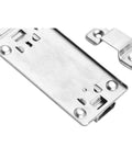 Slide Bolt, Thickened Metal Sliding Bolt for, 2 INCH stainless steel close-up view with locking mechanism details.
