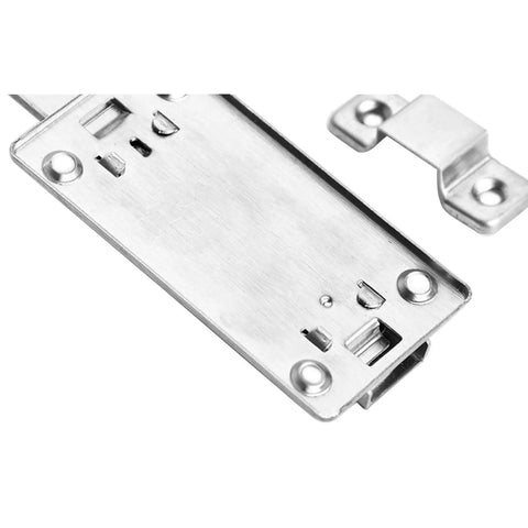 Slide Bolt, Thickened Metal Sliding Bolt for, 2 INCH stainless steel close-up view with locking mechanism details.