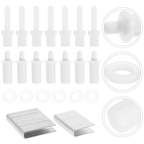 Durable As Heck Universal Shutter Pin Repair Kit For Fast Swap Window Louver Hardware White Spring Loaded reliable clips and connectors.