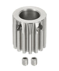 15T Pinion Gear for 10mm Motor Shaft, 304 Stainless Steel, Heavy Duty Spur Gear with Pressure Angle for RC Cars and DIY Projects