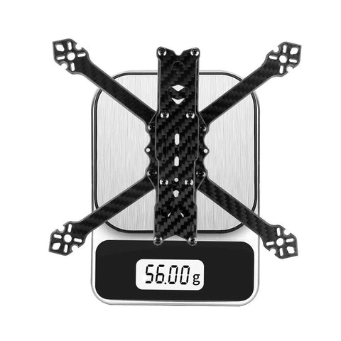 F4 X1 175mm FPV Racing Drone Frame Kit Carbon Fiber Quad Frame Rack For DIY RC Drones on scale showing 56g