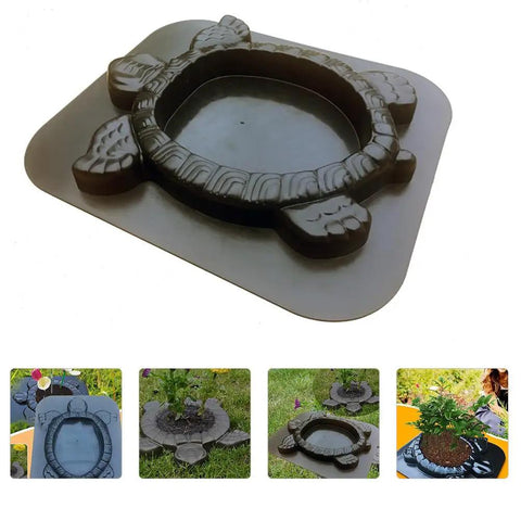 Turtle Stepping Stone Mold for Concrete Pathways 17.3 by 15 by 1.6 Inch Cement Mold for Garden Patio Lawn DIY Paving