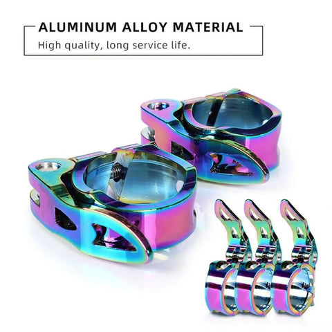 Aluminum Alloy Quick Release Seat Post Clamp 31.8mm 34.9mm for Mountain and Road Bikes, Adjustable Tube Fastener, Colorful Finish