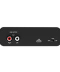 Back view of Single Channel USB Audio Interface With 24 Bit 96KHz Resolution, 48V Phantom Power showing line output and USB port.