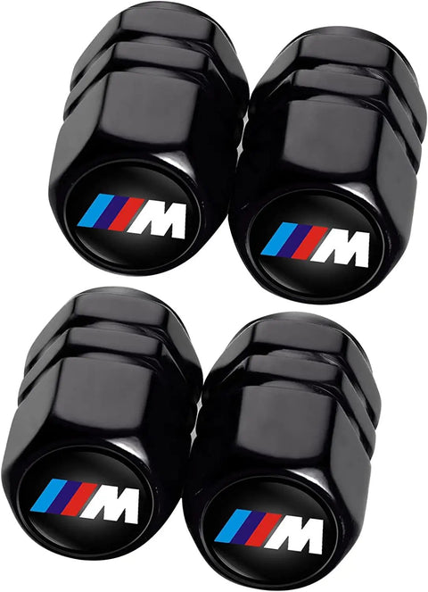 BMW M Keyring And 4 Pack Dope Valve Stem Caps Car Keychain Set For M2 M4 M5 M6 M8 X1 X2 X3 X5 X6 M135i M240i Z4 328i X7 Black Copper Die Cast Waterproof Rust Resistant