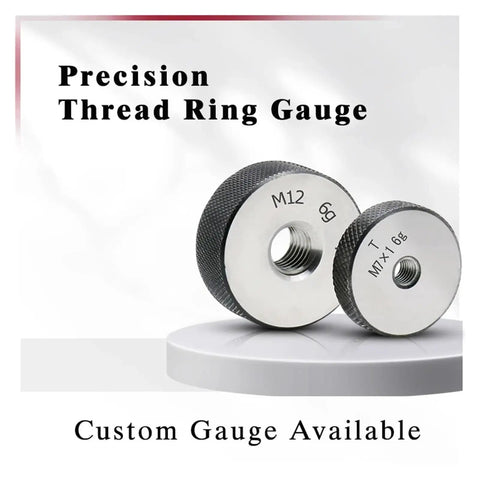 2 Piece Metric Thread Ring Gauge Set M1 To M30 Go No Go For Mechanical Inspection on display