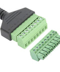 Two Pack RJ45 To 8 Pin Screw Terminal Block Adapter For Cat5 Cat6 Cat7 Ethernet Extender CCTV RJ45 Male Plug To 8 Pins Connector