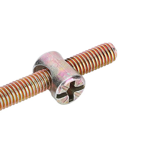 Heavy Duty M6 X 80mm Bunk Bed Replacement Hardware Kit 10 Sets Carbon Steel Hex Bolts And Matching Nuts showing a close-up of a hex bolt.