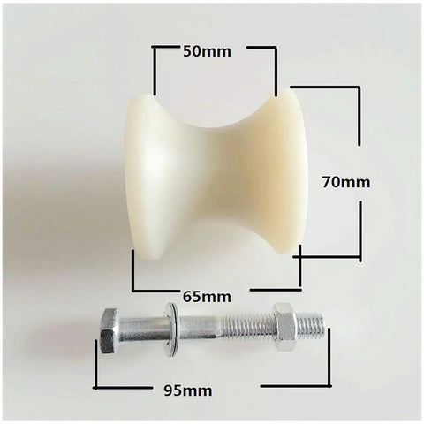 Heavy Duty 50mm Groove Width Round Tube U Shaped Pulley With Base Bearing Roller Bracket Movable Cable Guide Wheel 70mm