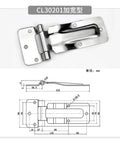 Heavy Duty Stainless Steel Vehicle Door Hinge For Fireproof Truck Doors, Rugged 304 Grade Replacement Hinge, Durable 1 Piece Mount, Model 30201 For Industrial Fleets, Rugged And Weatherproof, Easy Install, Durable Performance, 219 mm