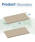 Outdoor Storage Shelf Kit For A 150 Gallon Deck Box With Two Weatherproof Shelves, Waterproof And UV Protected Beige, Dimensions