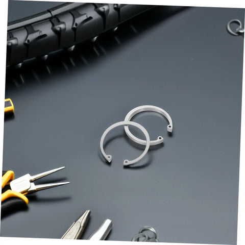 Heavy Duty Stainless Steel C Clip Retaining Rings Kit For Grooved Shafts A Workhorse Snap Ring Set, tools in background