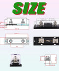 Heavy Duty 300 Amp ANL Fuse Holder Plus Fuse Block Set dimensions and size specifications with detailed design information.