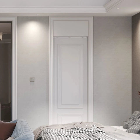 5 Foot Commercial Grade Sliding Pocket Door Hardware Track Kit Top Mount install view in residential setting