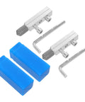 Super Duper 2 Set Steel Broken Screw Extractor Kit For Tough Valves And Stubborn Bolts With Triangular Thread Remover, 2 silver tools with blue cases