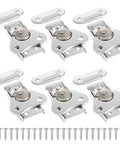 Stainless Steel Twist Latches With Butterfly Wing Knobs And Retainers Pack Of 6 Includes 24 Screws For Small Boxes Cases And Doors