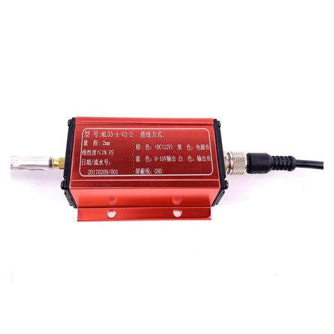 Dope Eddy Current Displacement Sensor with 12V DC supply and 0-10V output, non-contact measurement, stainless steel, industrial sensor
