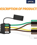 Super Long 26 Foot 4-Way Flat Trailer Wiring Harness With Pure Copper And Nylon Sleeve For Boat Rv Utility Trailers Up To Over Eighty Inches Wide. 4-way flat trailer wiring diagram with color-coded leads