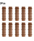 10 Pack Half Inch Barbed Couplings For Drip Irrigation Tubing Soaker Hoses And Sprinkler Lines Easy Tool Free Installation Leak Resistant