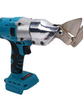 Yunir Cordless Electric Shears With 400Nm Brushless Motor And 360 Degree Rotating Head, Powerful Metal Cutter, blue and silver design