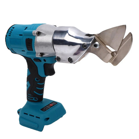 Yunir Cordless Electric Shears With 400Nm Brushless Motor And 360 Degree Rotating Head, Powerful Metal Cutter, blue and silver design