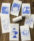 Twenty Pack Square Thermal Receipt Paper For Mini Pos Printers Self Adhesive Photo Sticker Rolls Lowkey Perfect For Quick Sales And Everyday Retail Setup That Really Hits Different with images printed on the thermal paper.