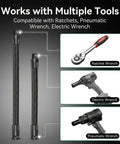 Half Inch Flexible Shaft Extension For Torque Socket And Ratchet, Bendable Accessory For Hard-To-Reach Bolts with compatible tools
