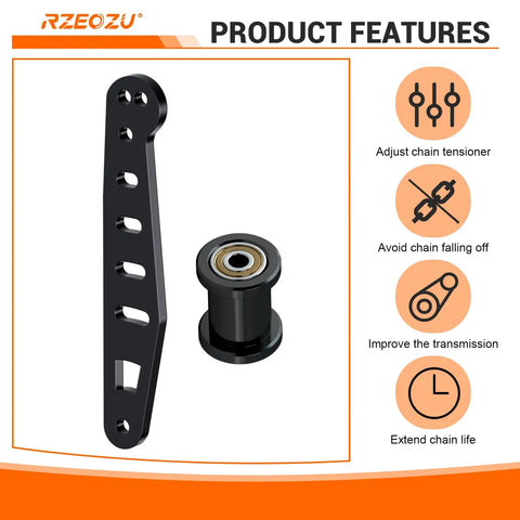 Beefed Up Mini Bike Chain Tensioner Bracket With 8mm Chain Roller for Predator 212 Engine and Coleman minibikes CT200U