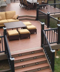 Deck with 4x4 Solar Post Cap Light No Hassle Easy Install With 52 LEDs, 160 Lumen Outdoor Deck Lights For 3.5x3.5 Posts, white shell