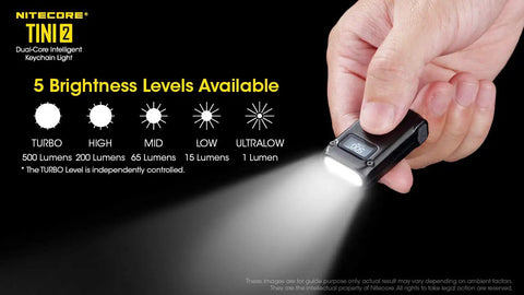 Super Bright Ultra Compact Keychain Flashlight With 500 Lumen Output USB C Rechargeable And Digital Display Pocket Sized Under 1 Oz Delivers A 97 Yard Beam For Everyday Carry