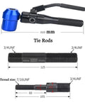 Heavy Duty Hydraulic Knockout Punch Kit Half Inch To Two Inch Hole Punch Driver components with precise tie rod measurements