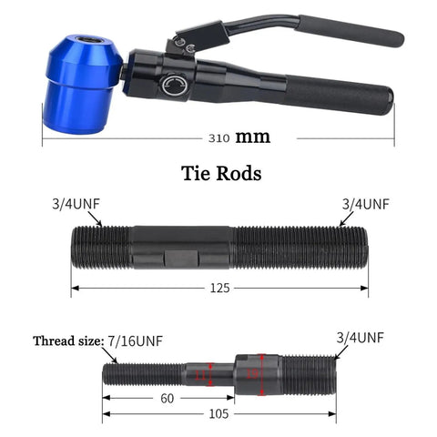 Portable Manual Hydraulic Hole Punch Kit With 6 Dies Dope Heavy Duty Knockout Punch Driver For Metal Sheets Includes Tie Rods