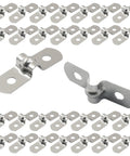Heavy Duty 30 Pack M5 Screw Quarter Inch 304 Stainless Steel Rigid Pipe Straps weather resistant wall mount clamps close-up view.
