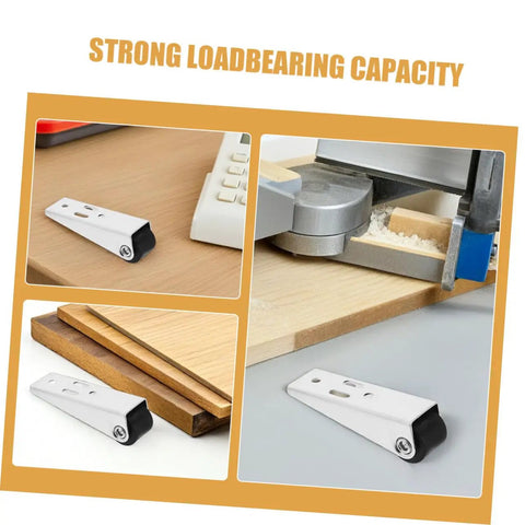 Heavy Duty Premium Barn Door Bottom Support Wheels With Quiet Precision Bearing Casters Designed For No Sweat Smooth Gliding High Wear Resistance 4 Pack Hardware Set on wooden surface with tools.
