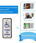 Stainless Steel Narrow Wired Handicapped Push Button For Automatic Door Opener, Built To Last, Dustproof And Easy To Clean