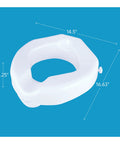 Raised Toilet Seat With Extra Wide Opening Adds 4.25 Inches Of Height For Seniors And Handicap No Tools Required Easy Install Riser