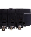 3 Pole Ehb Powerlink Circuit Breaker 277V 20A Black Badge showing three black poles with metallic terminals for reliable protection.