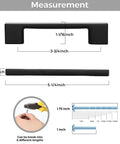 3 Pack Black Cabinet Pulls 3.75 Inch Hole Center Wide Foot Drawer Pulls showing dimensions and breakable screws.