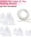 Two Pack Premium Silicone Y Type Hoses Tubing For Vacuum Cupping Machine Accessories 85 Inch Long Inner Diameter 0.22 Inch Outer Diameter 0.33 Inch Fits 210ml 180ml 160ml 150ml Cups Soft Clear Tubing For Breast And Buttocks Lift