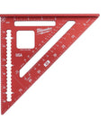 7 Inch Magnetic Rafter Square With Rare Earth Magnets And Precision Aluminum, Easy Read Framing Tool Featuring 1 In Cutout Props Pipe