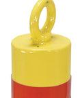 Straight Up Heavy Duty Steel Bollard To Secure Any Parking Spot Or Job Site with top eyelet loop and bright yellow reflector.