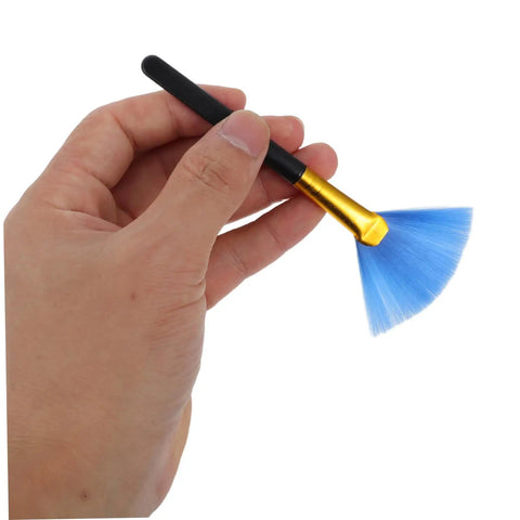 Twenty Piece Keyboard Cleaning Brush Set For Gaming Setup Electronics Soft Bristle Dust Removal Tool Sturdy Wood Handle Deep Clean Keycap Detailing Best For Home Office Tasks, handheld brush with blue bristles and black handle