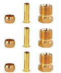 Pro Grade Three Piece Brass Oil Pipe Fitting Set For Machine Tools With Double Tapered Ferrule Bushings Quick Connect Lubrication Kit