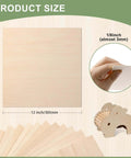 Basswood sheets, 12x12 inches, 1/8 inch (3 mm) thick, 12-pack, unfinished wood for crafts