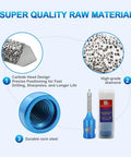Mortar Raking Bit Set Two Pack Carbide Tipped For Tuck Pointing And Brick Removal With Vacuum Brazed Design For Granite Marble Concrete And Masonry Surfaces, showing carbide head and high-grade diamond.