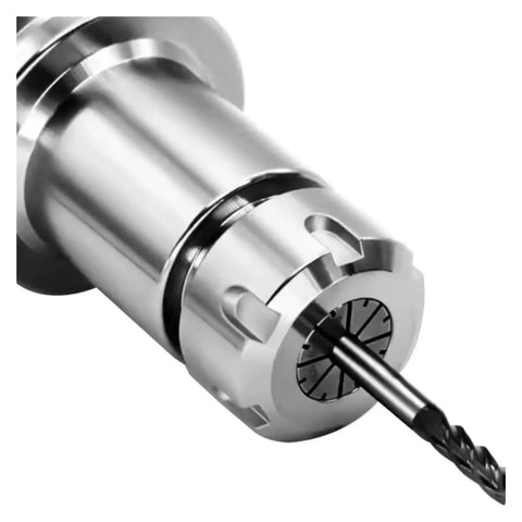 Close-up of a Premium High Precision ER25 Spring Collet Set For CNC Machining And Engraving Machines with a drill bit.