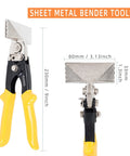 Platato 3-inch hand seamer pliers with yellow handles for bending and seaming 18–30 gauge sheet metal