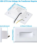 Dimensions of Dope LED Step Lights 3CCT Dimmable 120-277V For Indoor Outdoor Stairway Lighting IP65 Zinc Alloy